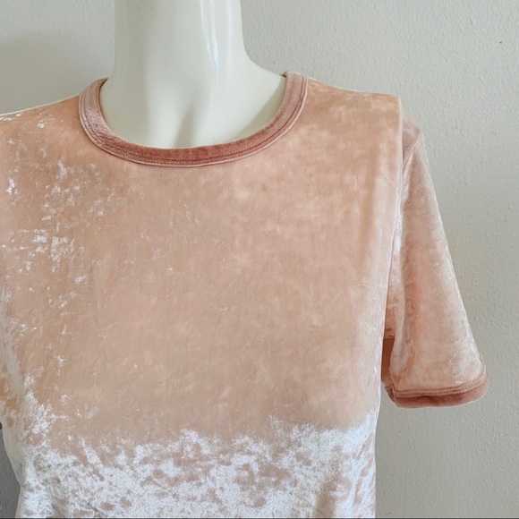 Pink Velvet Crop Top. - Picture 2 of 4